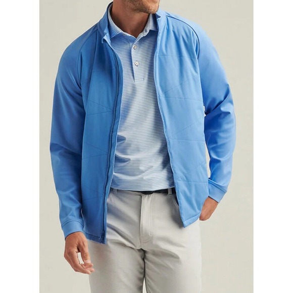 NWT Peter Millar Merge Hybrid Golf Jacket BSEA Blue Sea Men's Size XL $245 - Picture 13 of 13